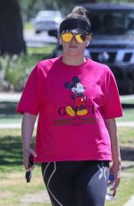 REBEL WILSON in a Gucci Mickey Mouse Tee Out in Griffith Park in Los Angeles 05/10/2022