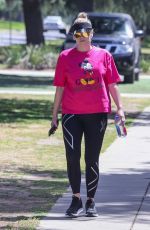 REBEL WILSON in a Gucci Mickey Mouse Tee Out in Griffith Park in Los Angeles 05/10/2022