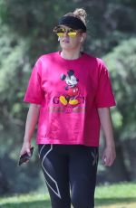 REBEL WILSON in a Gucci Mickey Mouse Tee Out in Griffith Park in Los Angeles 05/10/2022