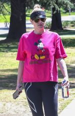 REBEL WILSON in a Gucci Mickey Mouse Tee Out in Griffith Park in Los Angeles 05/10/2022