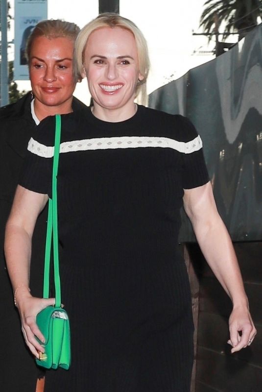 REBEL WILSON Out for Dinner at Craig