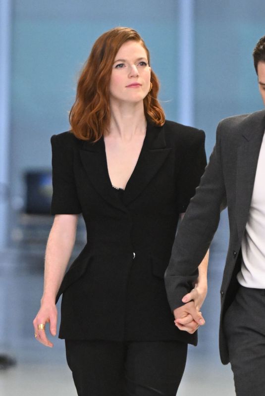 ROSE LESLIE Arrives at JFK Airport in New York 05/11/2022