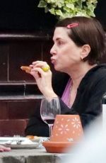 SADIE FROST Out for Pizza and Red Wine at Al Fresco Style in London 05/10/2022