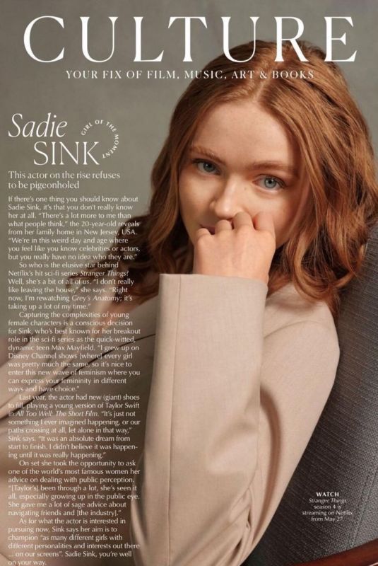 SADIE SINK for Elle Magazine, India May 2022