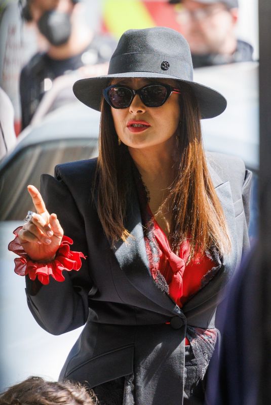 SALMA HAYEK on the Set for Magic Mike 3 in London 05/17/2022