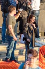 SARAH HYLAND on the Set of Pitch Perfect at Bode Museum 05/12/2022