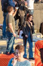 SARAH HYLAND on the Set of Pitch Perfect at Bode Museum 05/12/2022