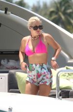 SAVANNAH CHRISLEY and EMMY MEDDERS at a Boat Ride in Miami Bay 05/13/2022