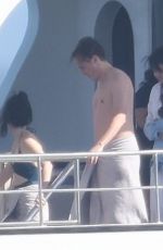 SELENA GOMEZ Celebrates Memorial Day with Friends at a Luxury Yacht in Malibu 05/31/2022