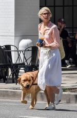 SELMA BLAIR Out for Coffee with Her Service Dog in Studio City 05/04/2022