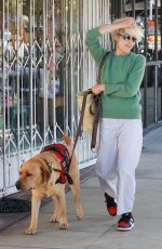SELMA BLAIR Out with Her Service Dog in Studio City 05/06/2022