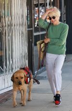 SELMA BLAIR Out with Her Service Dog in Studio City 05/06/2022