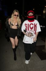 TANA MONGEAU Out with Chris Miles to Celebrates His 23rd Birthday in Los Angeles 05/03/2022