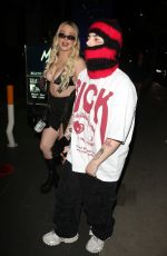 TANA MONGEAU Out with Chris Miles to Celebrates His 23rd Birthday in Los Angeles 05/03/2022