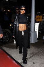 TEYANA TAYLOR Arrives Back at Mark Hotel in New York 05/01/2022