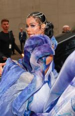 TEYANA TAYLOR Heading to 2022 Met Gala in New York 05/02/2022