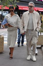 TINA KUNAKEY and Vincent Cassel Out on Croisette in Cannes 05/23/2022
