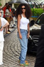 TINA KUNAKEYLeaves Hotel Martinez in Cannes 05/22/2022