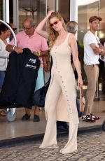 TONI GARRN Leaves Hotel Martinez in Cannes 05/21/2022