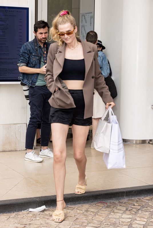 TONI GARRN Leaves Hotel Martinez in Cannes 05/22/2022