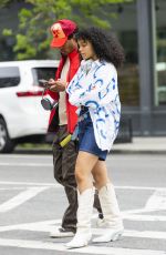 WHITNEY PEAK Out with Son of Stevie Wonder, Kailand Morris in New York 05/11/2022