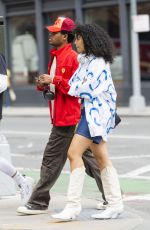 WHITNEY PEAK Out with Son of Stevie Wonder, Kailand Morris in New York 05/11/2022