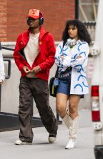 WHITNEY PEAK Out with Son of Stevie Wonder, Kailand Morris in New York 05/11/2022