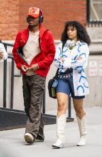 WHITNEY PEAK Out with Son of Stevie Wonder, Kailand Morris in New York 05/11/2022