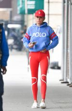 YOLANDA HADID Out and About in New York 05/04/2022