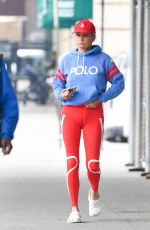 YOLANDA HADID Out and About in New York 05/04/2022