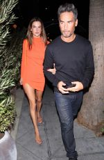 ALESSANDRA AMBROSIO and Richard Lee Out for Dinner Date at Lavo Ristorante in West Hollywood 06/19/2022