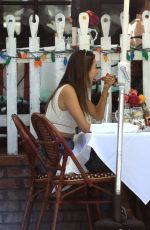 ALESSANDRA AMBROSIO Out for Lunch with a friend at The Ivy in West Hollywood 06/21/2022
