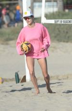 ALESSANDRA AMBROSIO Play Volleyball at a Beach in Los Angeles 06/05/2022