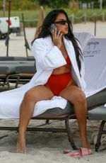ALIANA MAWLA in Bikini at a Beach in Miami 05/31/2022