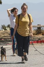 ALICIA SILVERSTONE Hiking with Her Dogs and Friend in Hollywood 06/15/2022