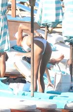 ALINA BAIKOVA in a White Bikini at a Beach in Mykonos 06/16/2022