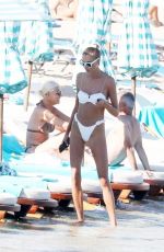 ALINA BAIKOVA in a White Bikini at a Beach in Mykonos 06/16/2022