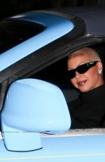 AMBER ROSE and Alexander AE Edwards Out in Culver City 06/24/2022
