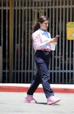 AMERICA FERRERA on the Set of Barbie in Los Angeles 06/23/2022