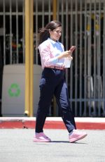 AMERICA FERRERA on the Set of Barbie in Los Angeles 06/23/2022