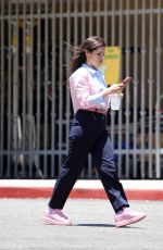 AMERICA FERRERA on the Set of Barbie in Los Angeles 06/23/2022