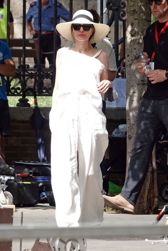 ANGELINA JOLIE on the Set of Without Blood in Rome 06/22/2022