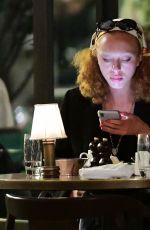 ANNA ERMAKOVA Out for Lunch with Her Boyfriend at Cecconi