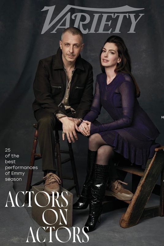 ANNE HATHAWAY and Jeremy Strong in Variety Magazine Actors on Actors, June 2022