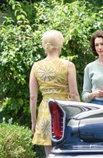 ANNE HATHAWAY and JESSICA CHASTAIN on the Set of Mother