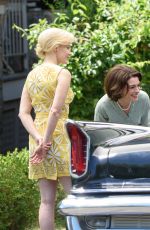 ANNE HATHAWAY and JESSICA CHASTAIN on the Set of Mother
