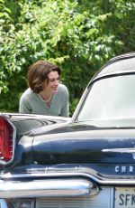 ANNE HATHAWAY and JESSICA CHASTAIN on the Set of Mother