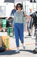 ANNE HATHAWAY and JESSICA CHASTAIN on the Set of Mother