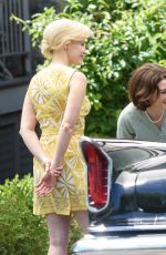 ANNE HATHAWAY and JESSICA CHASTAIN on the Set of Mother