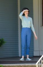 ANNE HATHAWAY and JESSICA CHASTAIN on the Set of Mother
